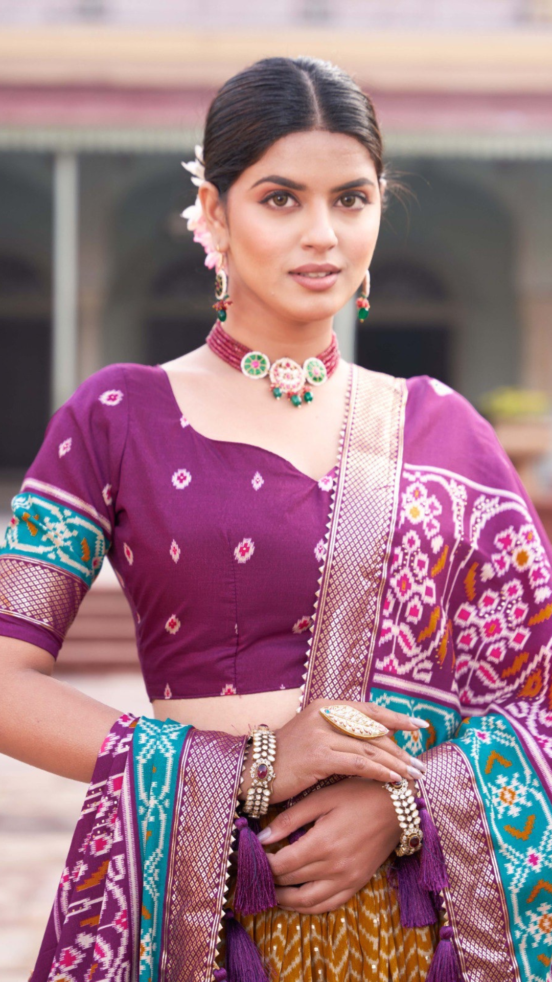 NIDHI :TUSSAR SILK LENGHA