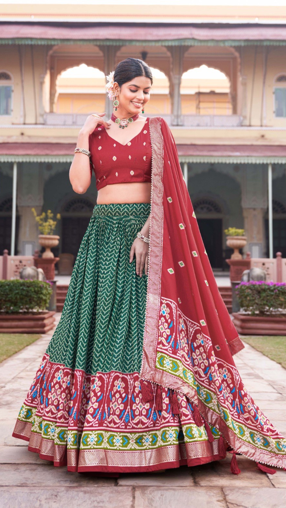 NIDHI :TUSSAR SILK LENGHA