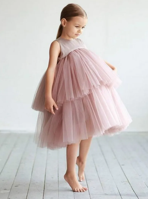 🖤 V Desi Mini Chic Flared Tulle Dress – Baby & Toddler Girls Party Dress