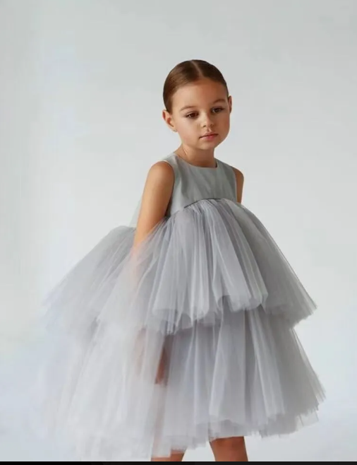 🖤 V Desi Mini Chic Flared Tulle Dress – Baby & Toddler Girls Party Dress