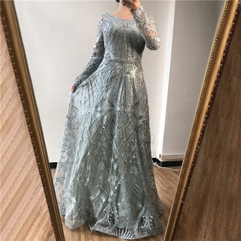Luminous luxury lace gown
