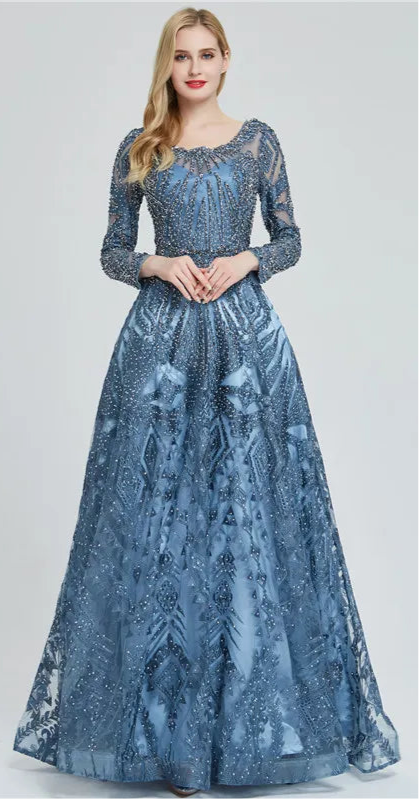 Luminous luxury lace gown
