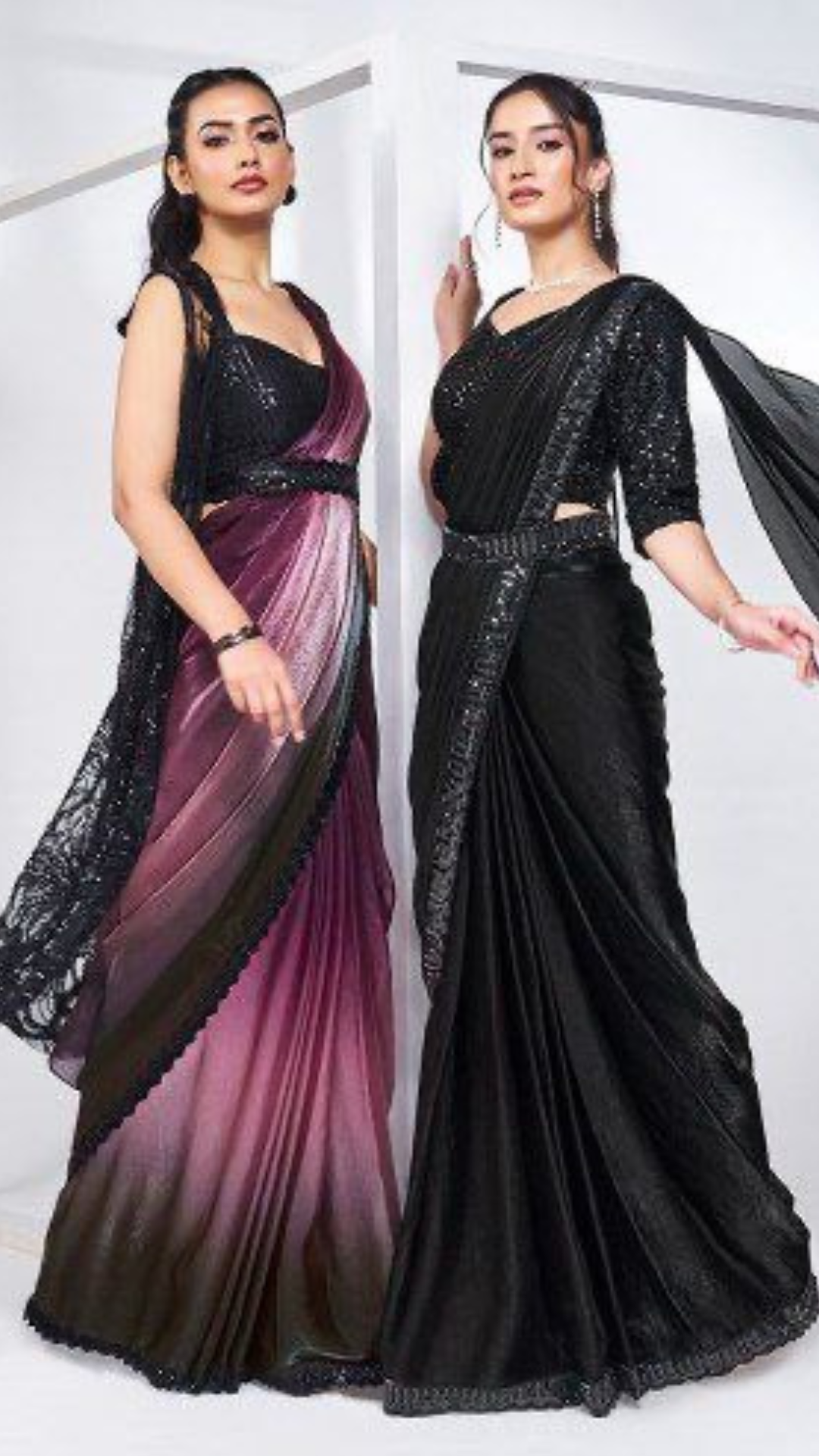 ISHANI BLACK DRAPE AND SASSY SAREE