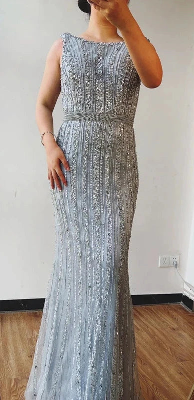 Luxe allure beaded mermaid dress