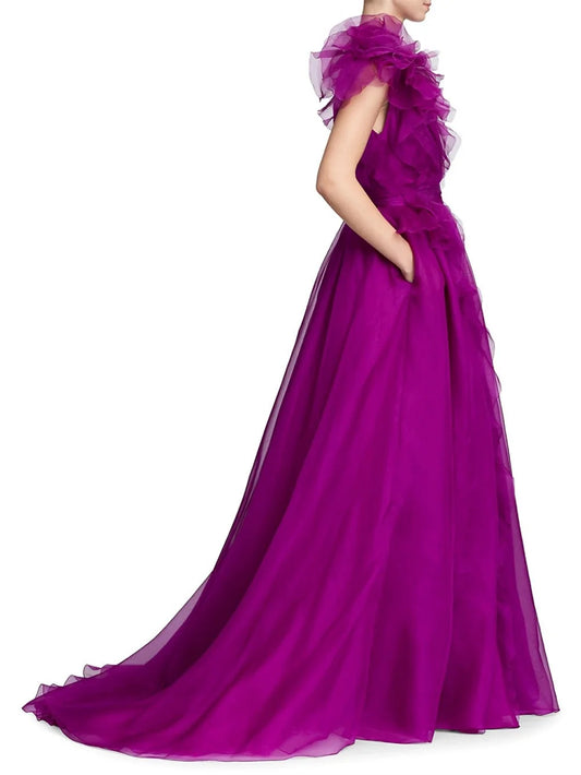 Artsy Aura purple prom outfit