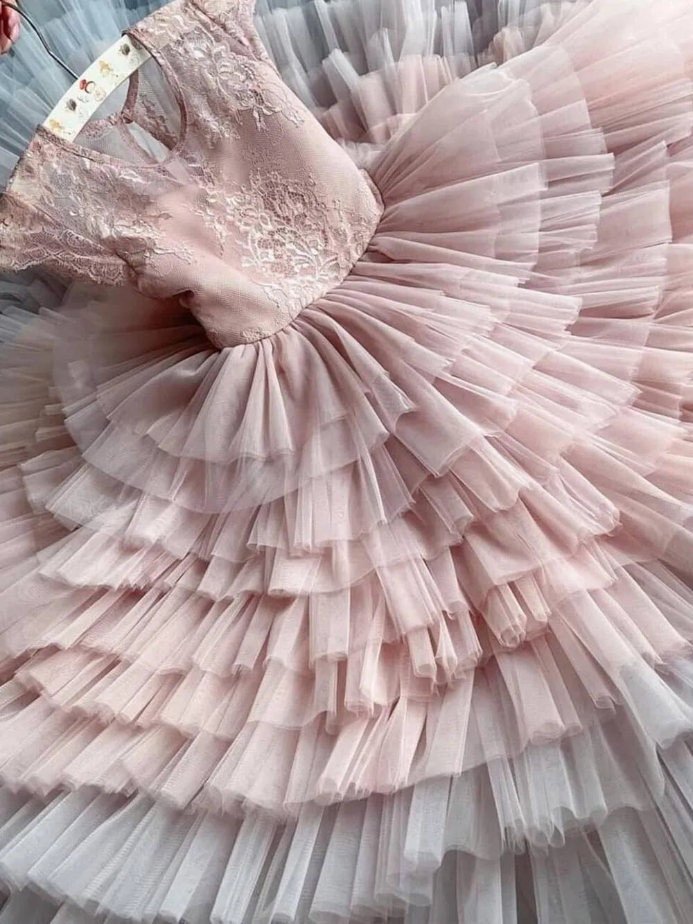 Tulle Tiered Pageant Dress