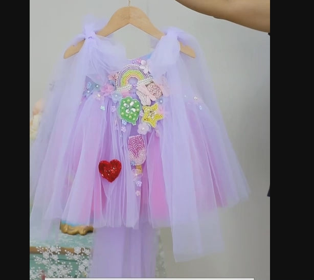 VIDEO FRAME RAINBOW DRESS